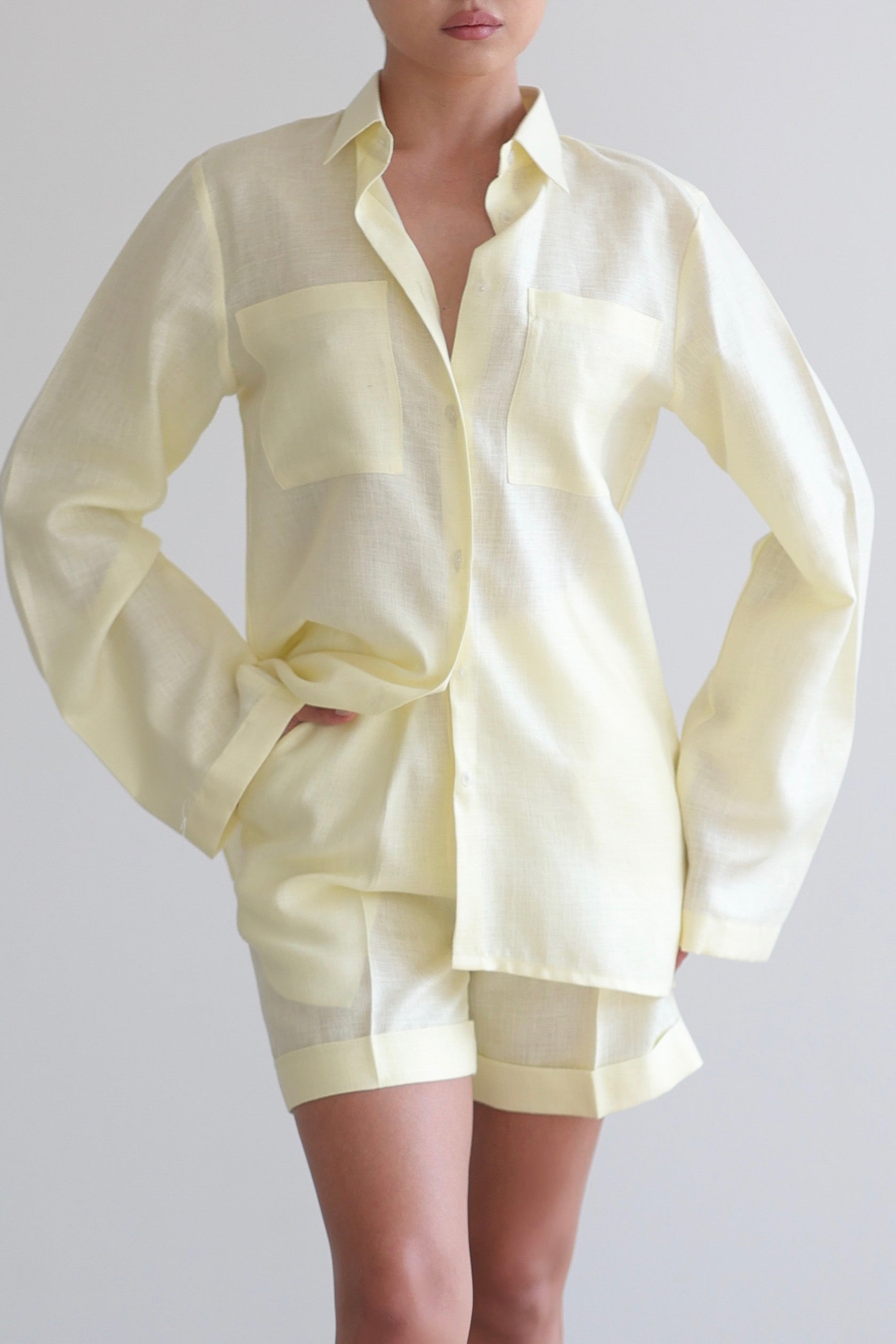 “Lemon Sorbet” Handmade Linen Set
